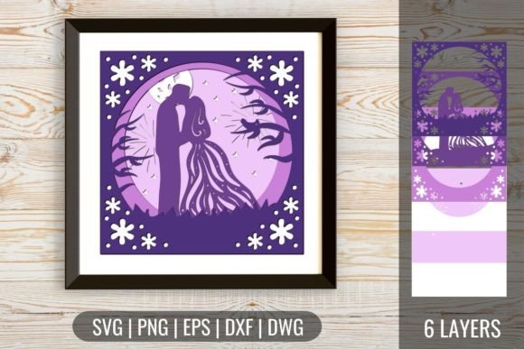 3D Wedding Shadow Box SVG for Editorial & Blog Design
