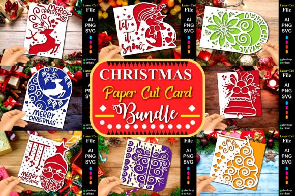 Christmas Papercut Card Bundle 3D SVG: Festive Design for Brand Storytelling