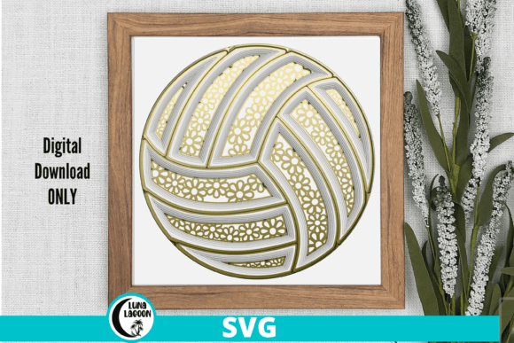 h1Floral Volleyball 3D SVG for Shadow Box Crafts & Digital Product Sellers/h1