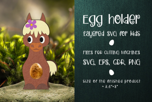 Horse Chocolate Egg Holder Template SVG: A Playful 3D SVG for Lifestyle and Seasonal Blog Graphics