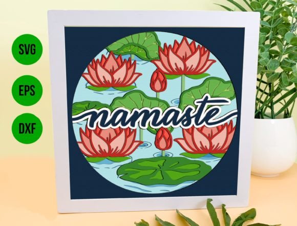 Namaste Papercut Light Box 3D SVG for Shadow Boxes & Real Crafting