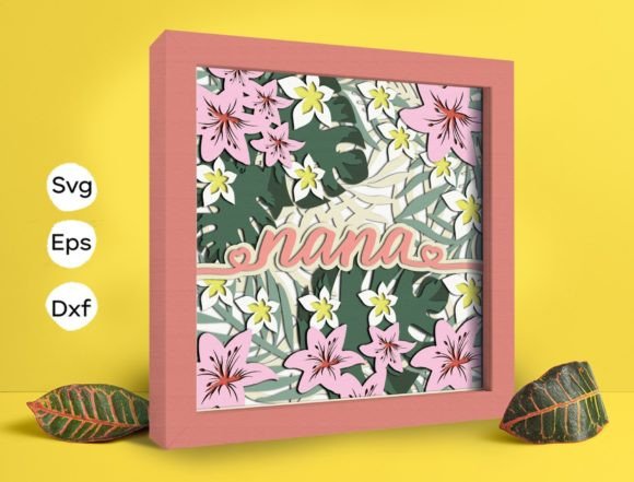 Nana Flower Papercut Light Box