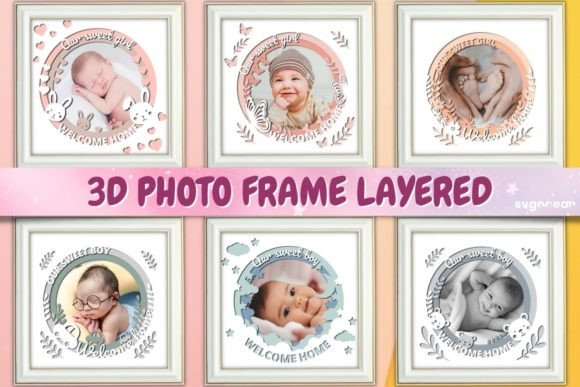 Photo Frame SVG Bundle: 3D SVG Designs for Shadow Boxes & Real Crafting
