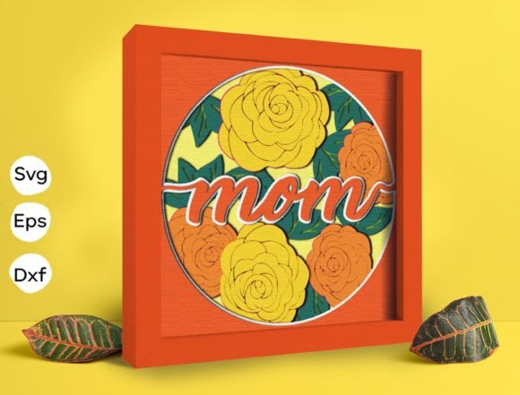 Rose Mom Papercut Light Box: A 3D SVG Shadow Box for Emotional Branding