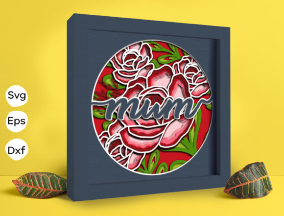 Rose Mum Papercut Light Box: A 3D SVG Shadow Box for Emotional Branding